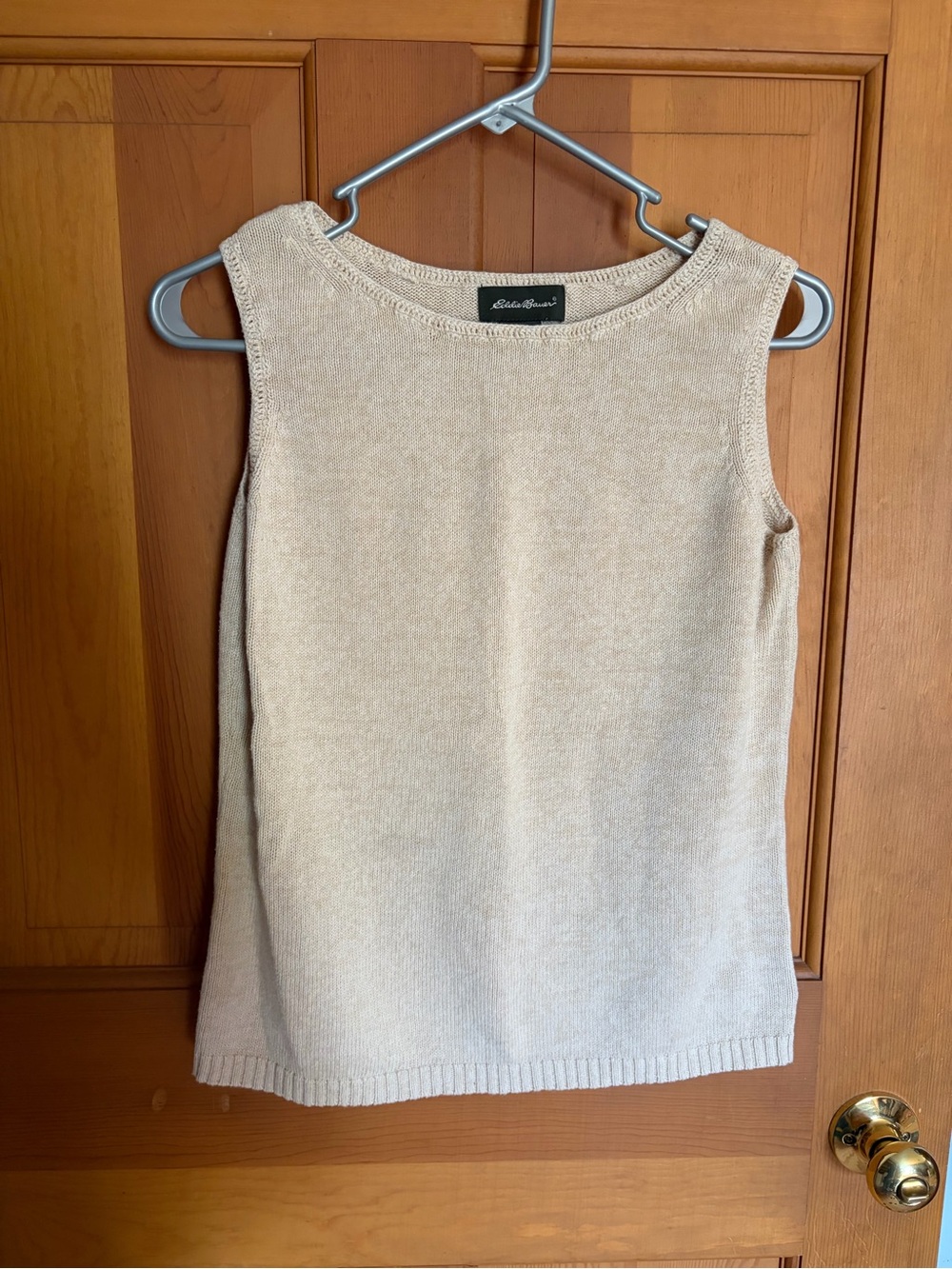 Eddie Bauer Beige Knit Sleeveless